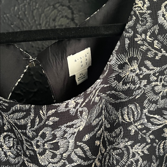 2 dresses - Black Long Sleeve Women's dresses . Classic Black with print. - Picture 3 of 7